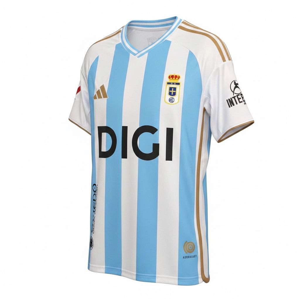 ⚽ Real Oviedo — Camiseta  Azul Carbayón